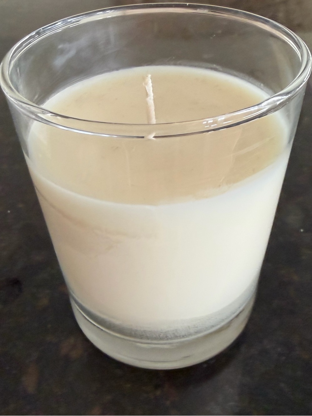 Williams Sonoma Cream Jar Candle in Clear Glass New without box